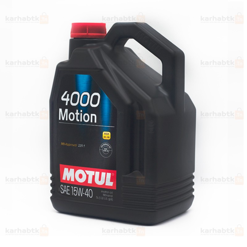 HUILE MOTUL 15W40 5L 4000 Motion vente pieces auto pas cher en tunisie 